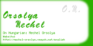 orsolya mechel business card